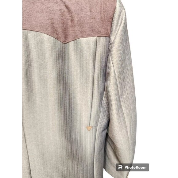 Silverado Western Dress Jacket Suede Yoke 46R Vintage Brown w/Bowtie - Picture 5 of 12